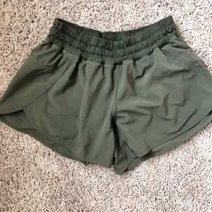 Lululemon army green tracker shorts